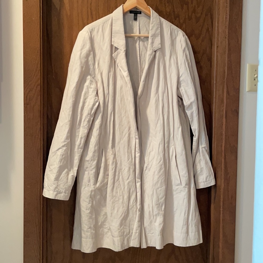 Eileen Fisher Notch Collar Long Jacket